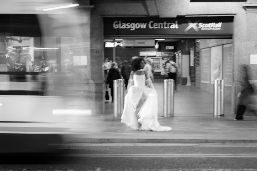 Bride in a city setting.
Editorial Wedding Photographer in Edinburgh.